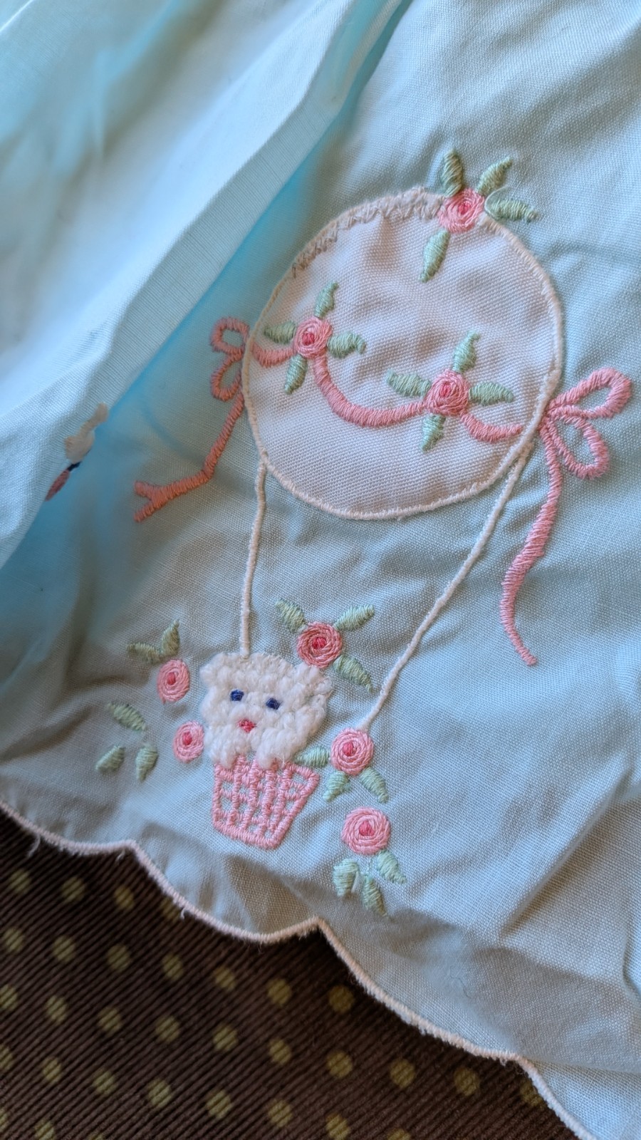 Vintage 1960 1970s Infant dresses, 2 pastel yellow, 1 blue, smocking/embroidery