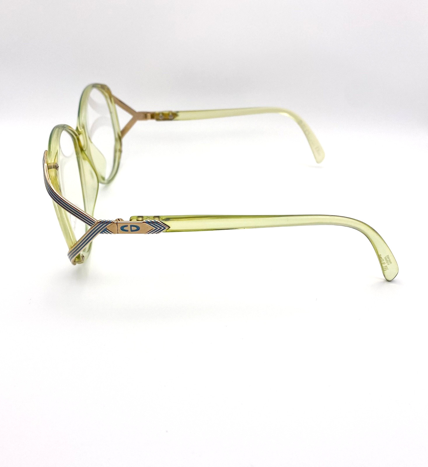 Women’s Christian Dior Vintage 1980s Green Oversized Optyl Eyeglasses NOS Frames