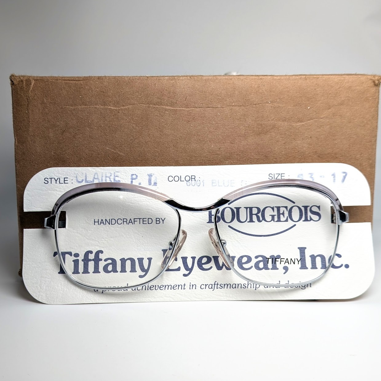 Tiffany Eyewear Claire Eyeglass Frames Women’s Blue Grey Silver Vintage 53/17