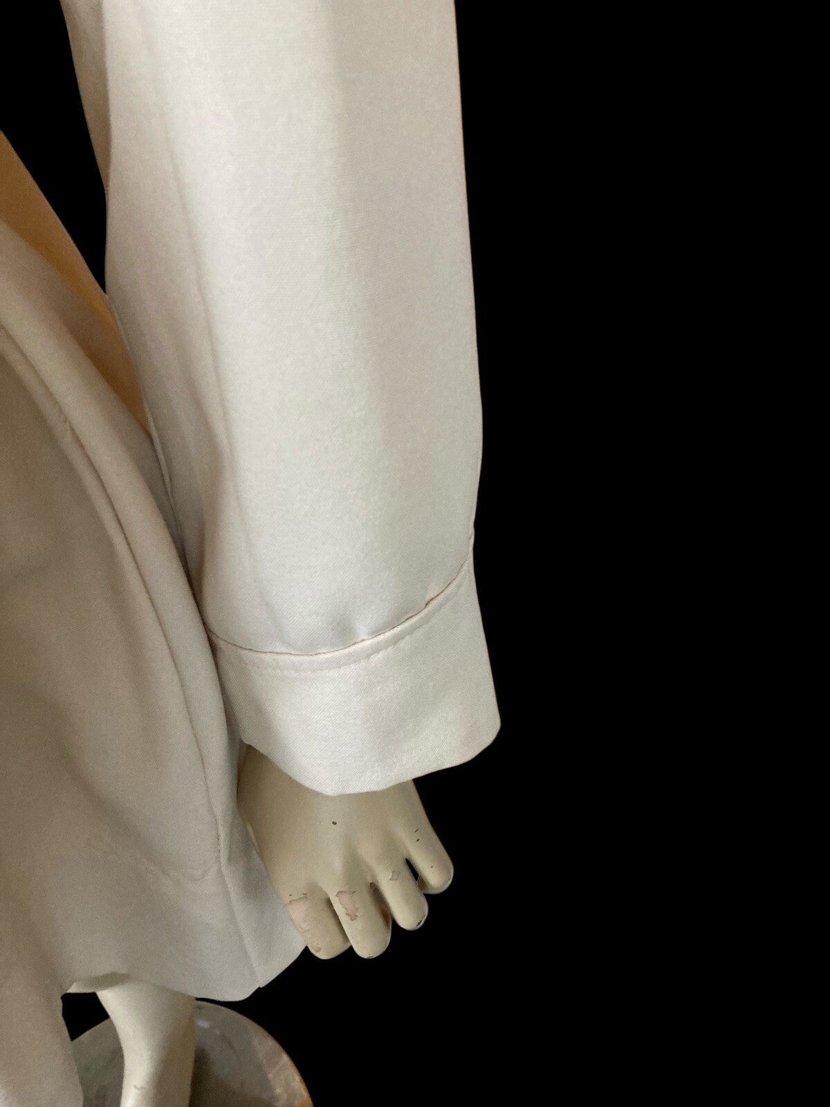 Vintage 1960s – 70’s White Mini Button Up Coat/Jacket with Tie Belt Size S