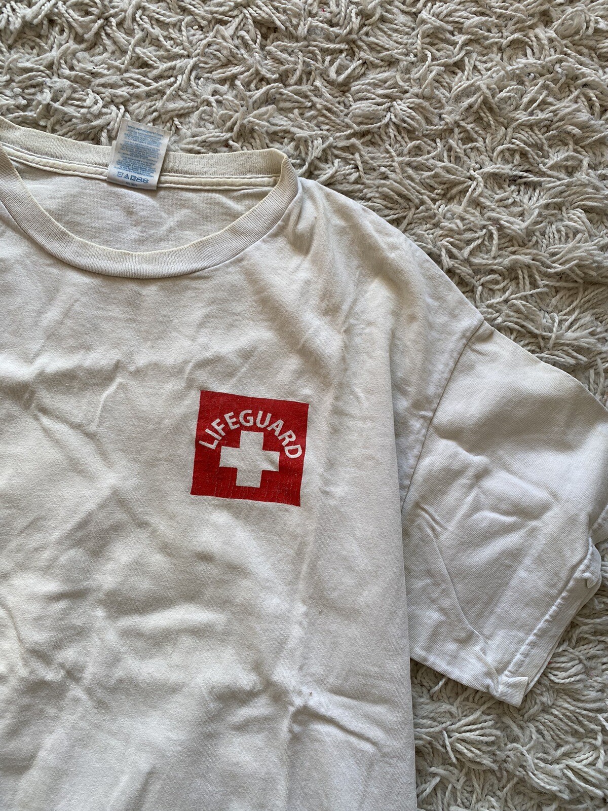 Vintage Shirt T-shirt Adults Unisex Lifeguard Large Delta Pro Weight Mens Womens