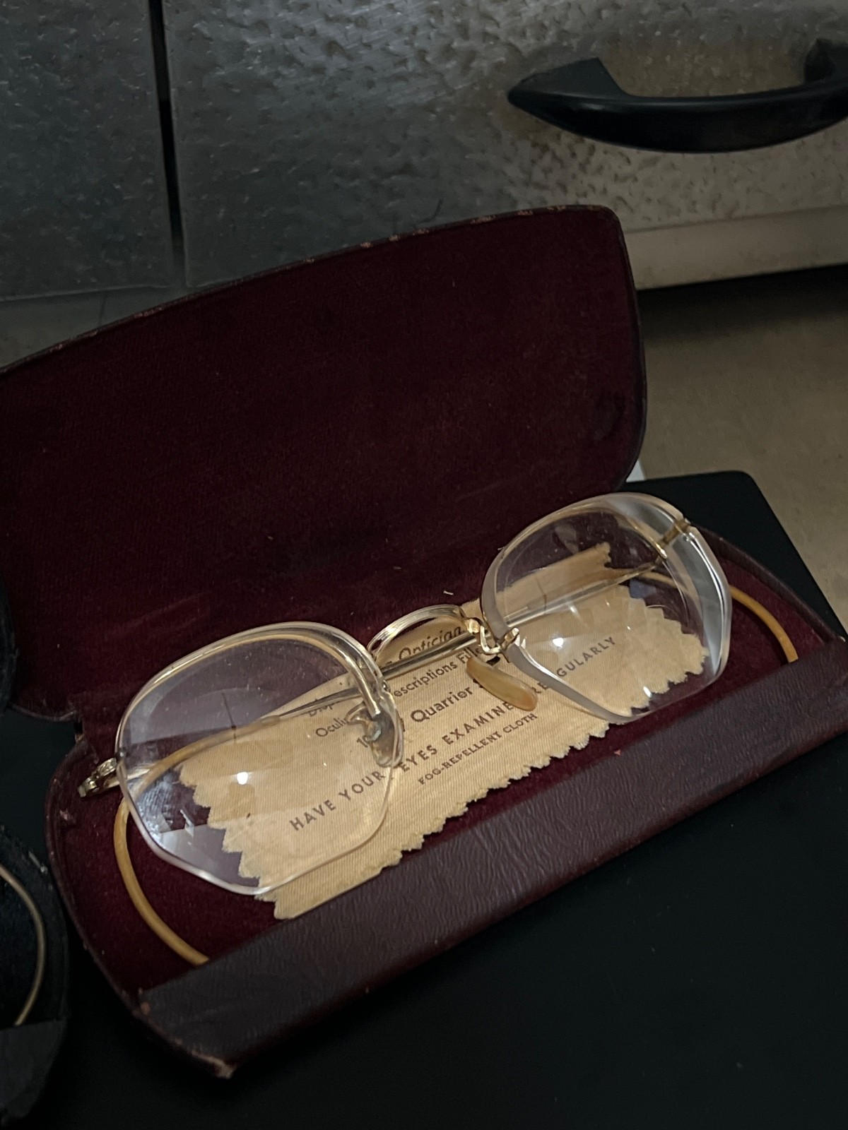 Lot 2 Antique Eyeglasses Marked 1/10th 12K GF Each With Case! B&L & AO! Nice!