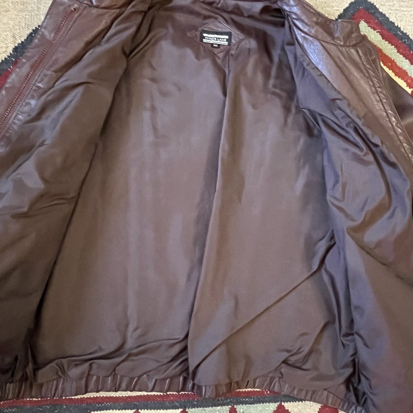 Vintage 80s Leather Jacket Women’s Size 22.5 Winks Lane Brown Zip Up