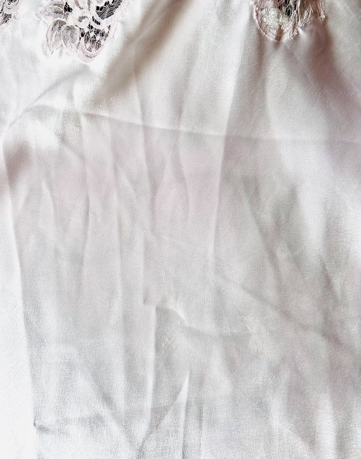 Vintage Christian Dior Satin And Lace Pink Nightgown Lingerie Size Petite