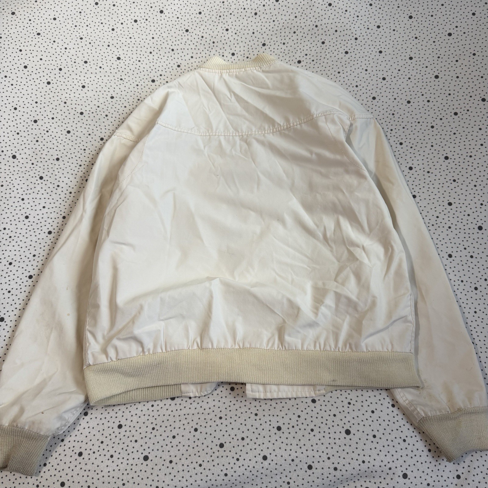Vintage 1970s Ricco California Jacket Men’s M White Bomber CSU Master Gardener