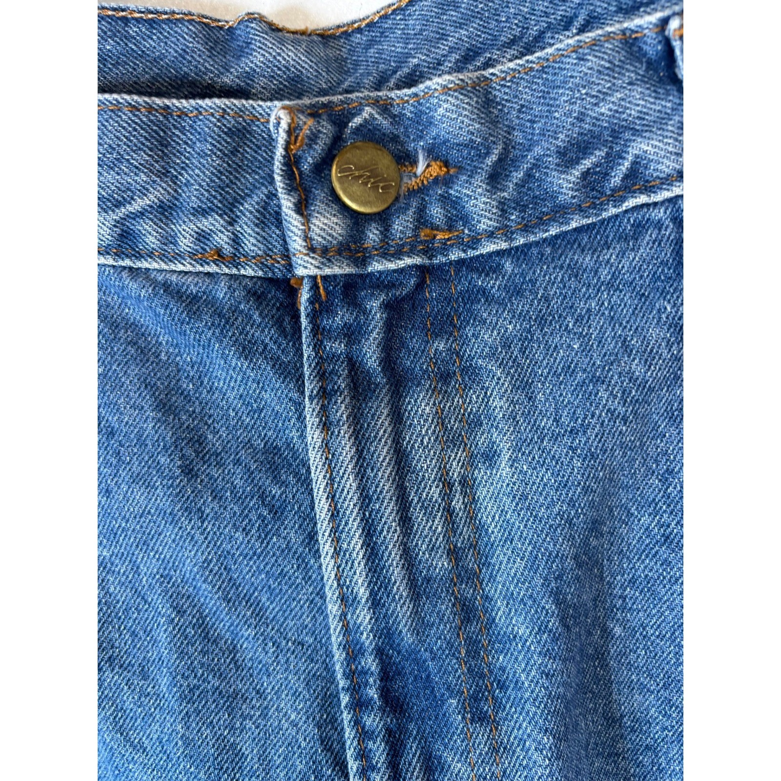 Vintage Chic Jeans Womens 22W Blue Denim High Rise Tapered Leg Made in USA 90s