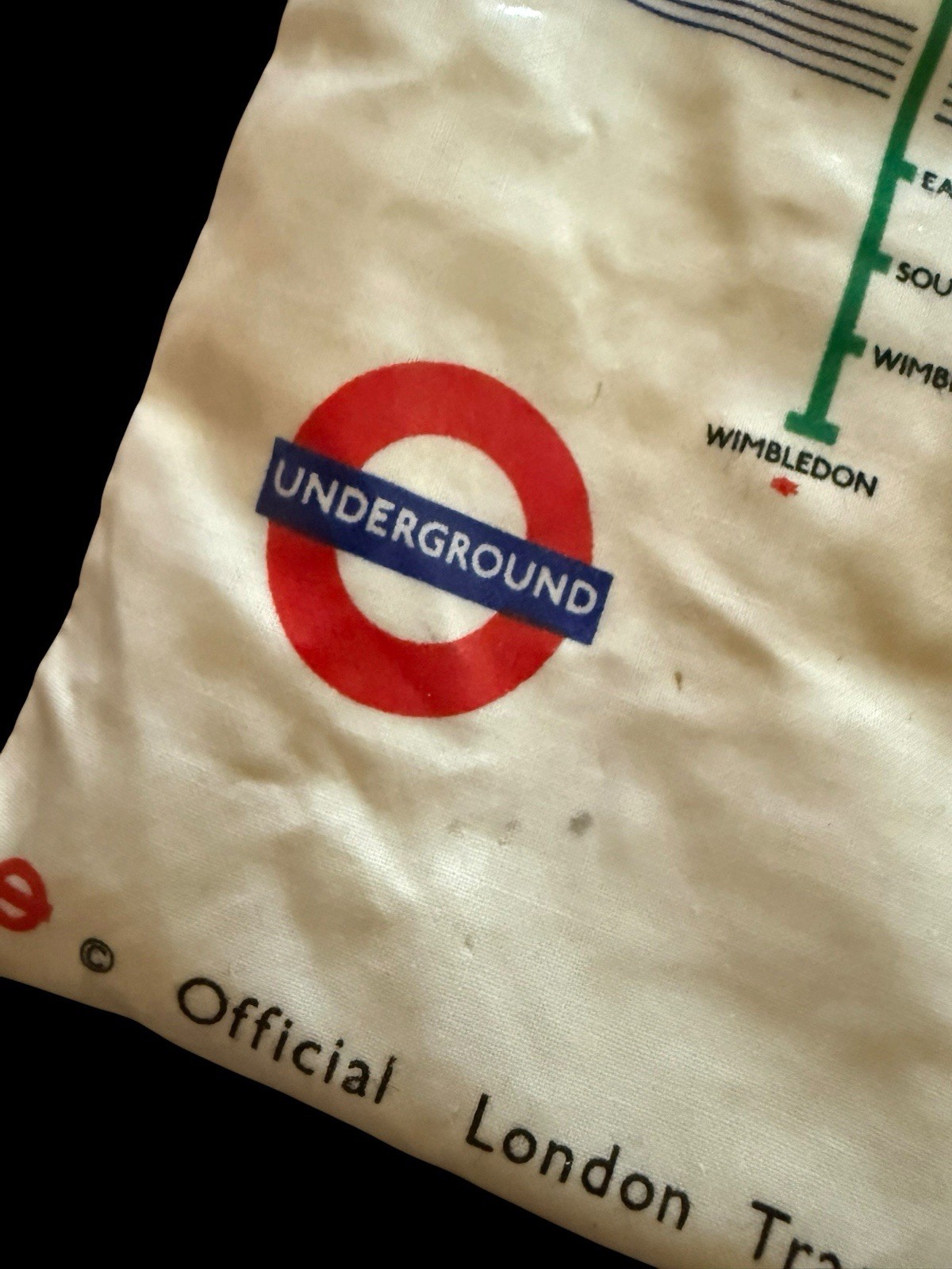Vintage 70’s London Underground Map Tubes Rail Tote Bag 14×19 PVC Coated Cotton