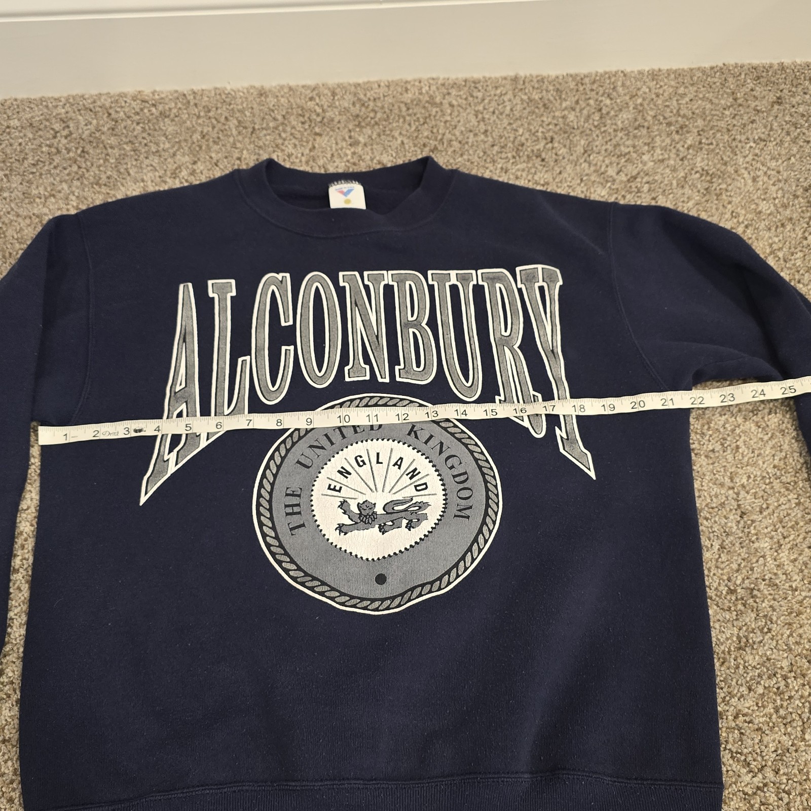 Vintage Alconbury United Kingdom England Blue Sweatshirt Jostens Sz M Medium