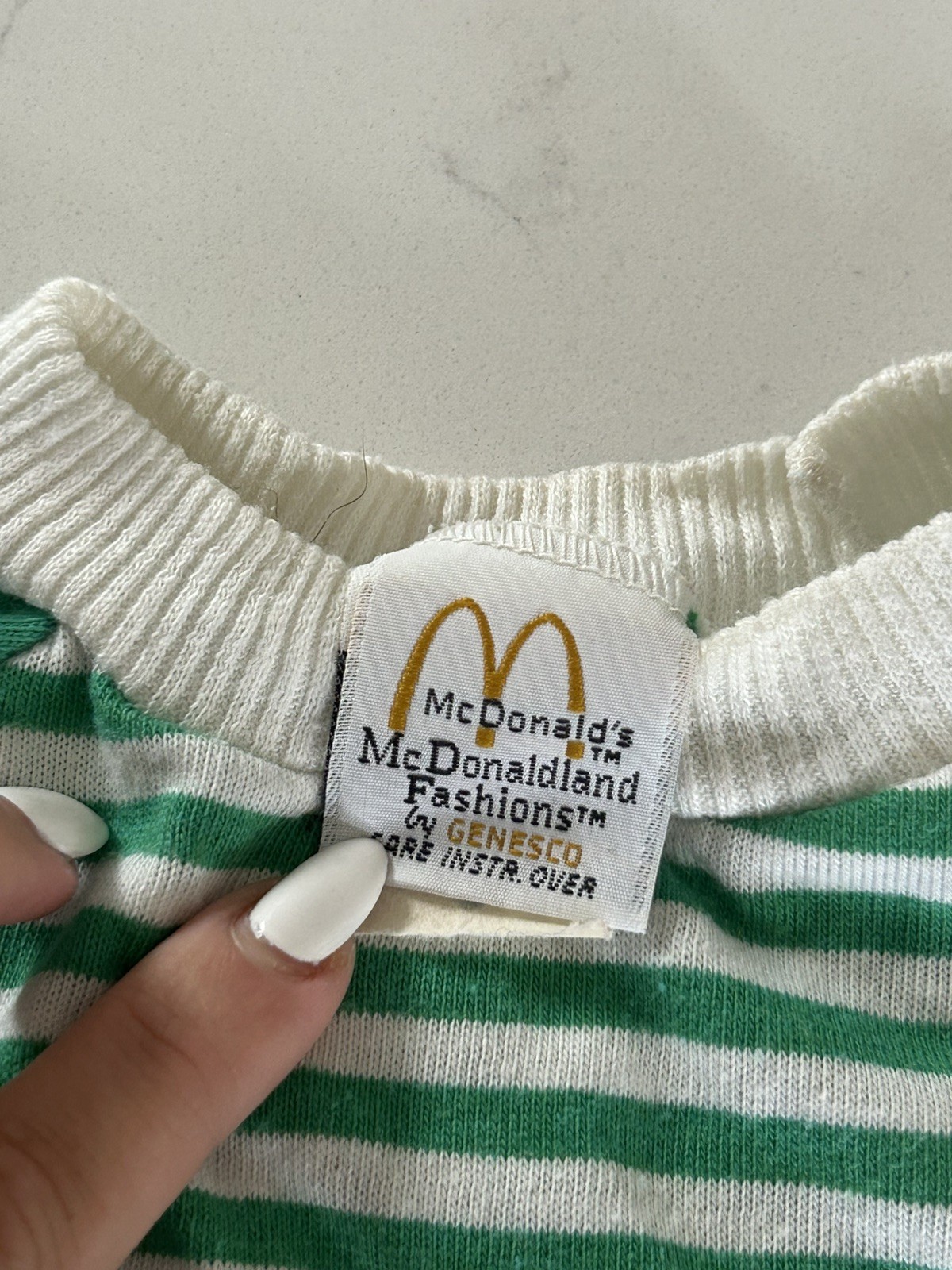 Vintage McDonald’s Kids Lot Jeans Sweater Embroidered Burger Sizes vary