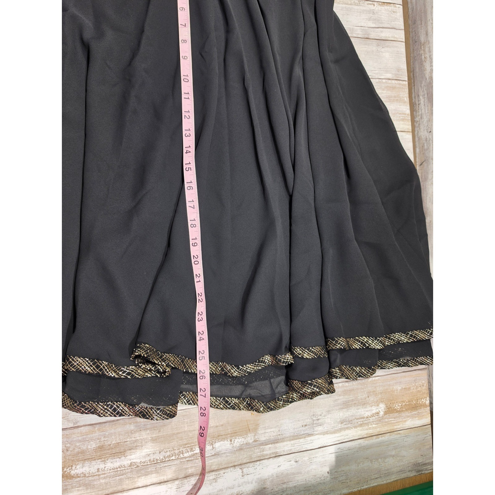 Lillie Rubin Vintage Black Gold Metallic Floral Brocade Lace Peplum 2 pc. Skirt