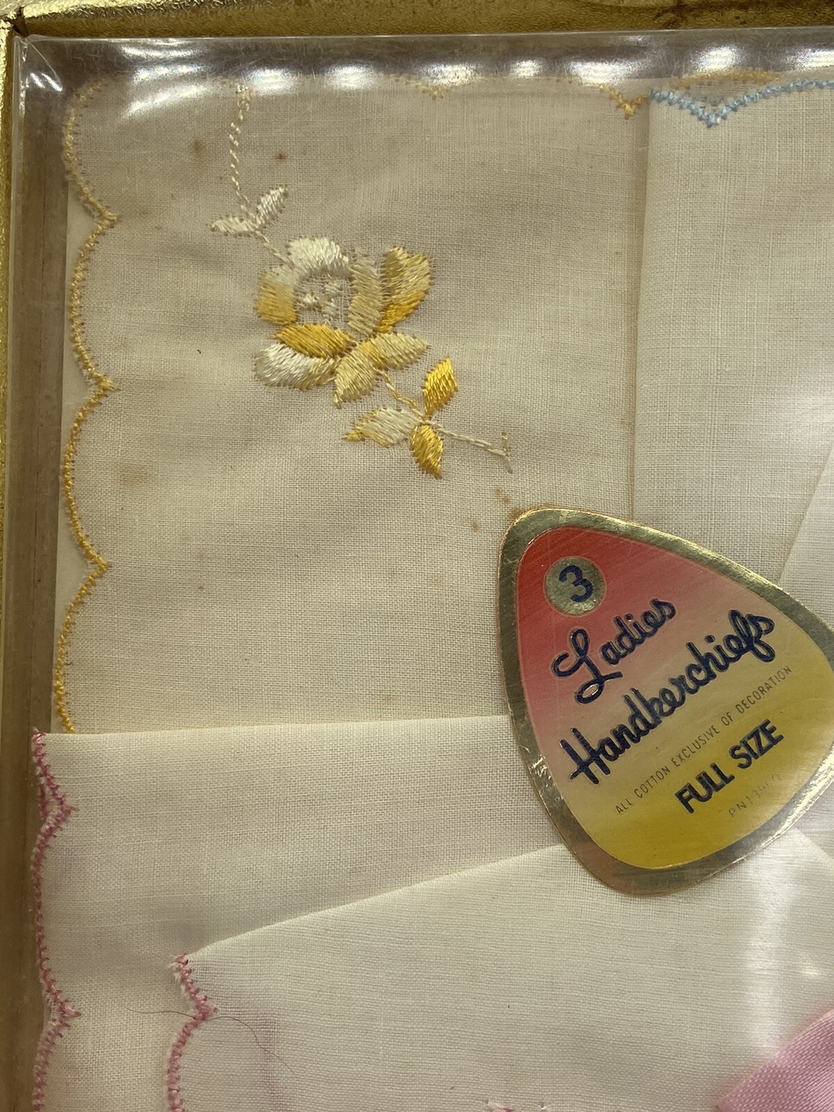 Vintage Ladies Handkerchiefs Fruit Of The Loom New Old Stock In Box