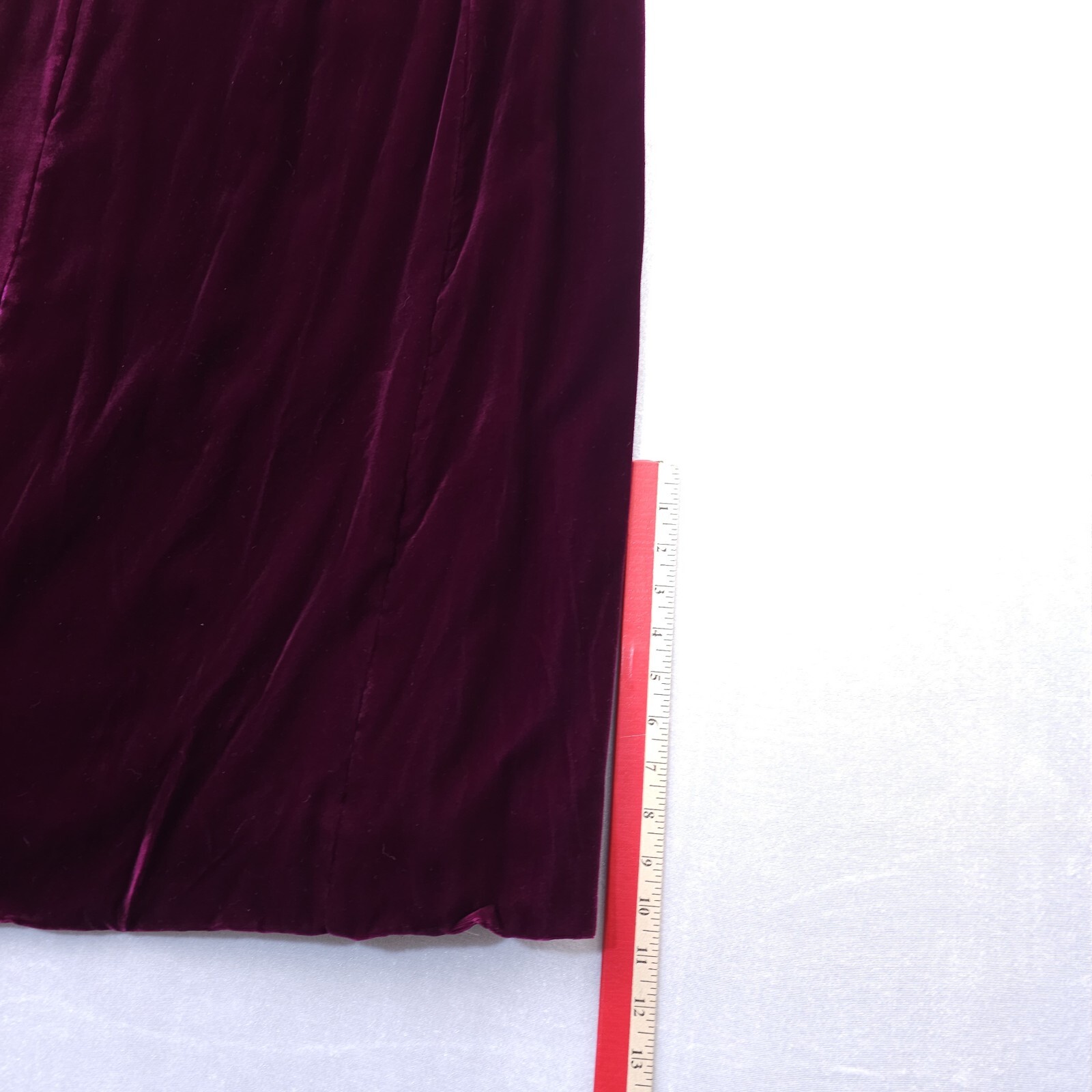 VTG 60s Velvet Goddess Bombshell Party Column Maxi Hostess Dress Purple Beaded