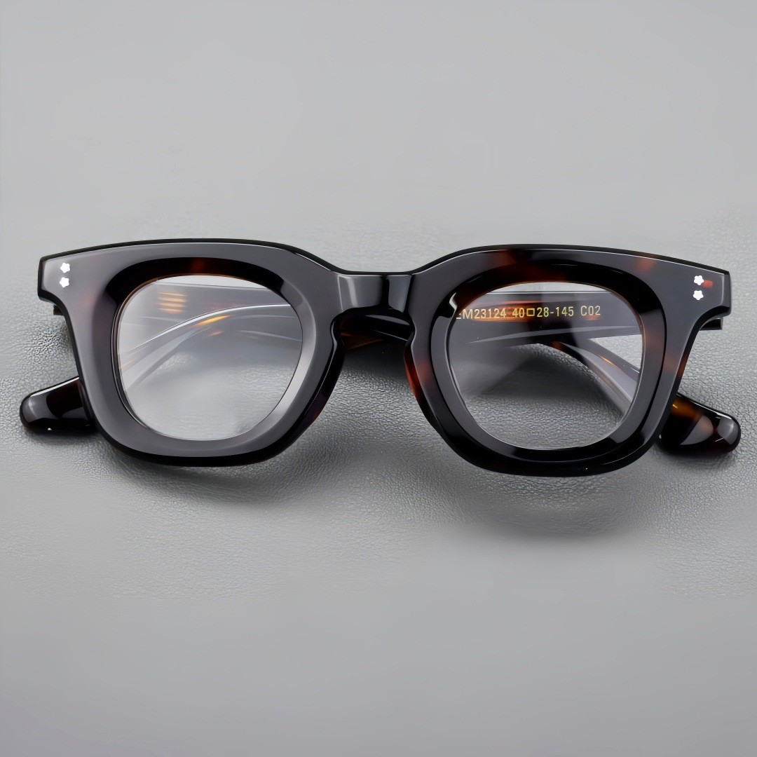 Square Retro Acetate Eyeglasses Frames Thick Glasses Frame Women Men Eyewear