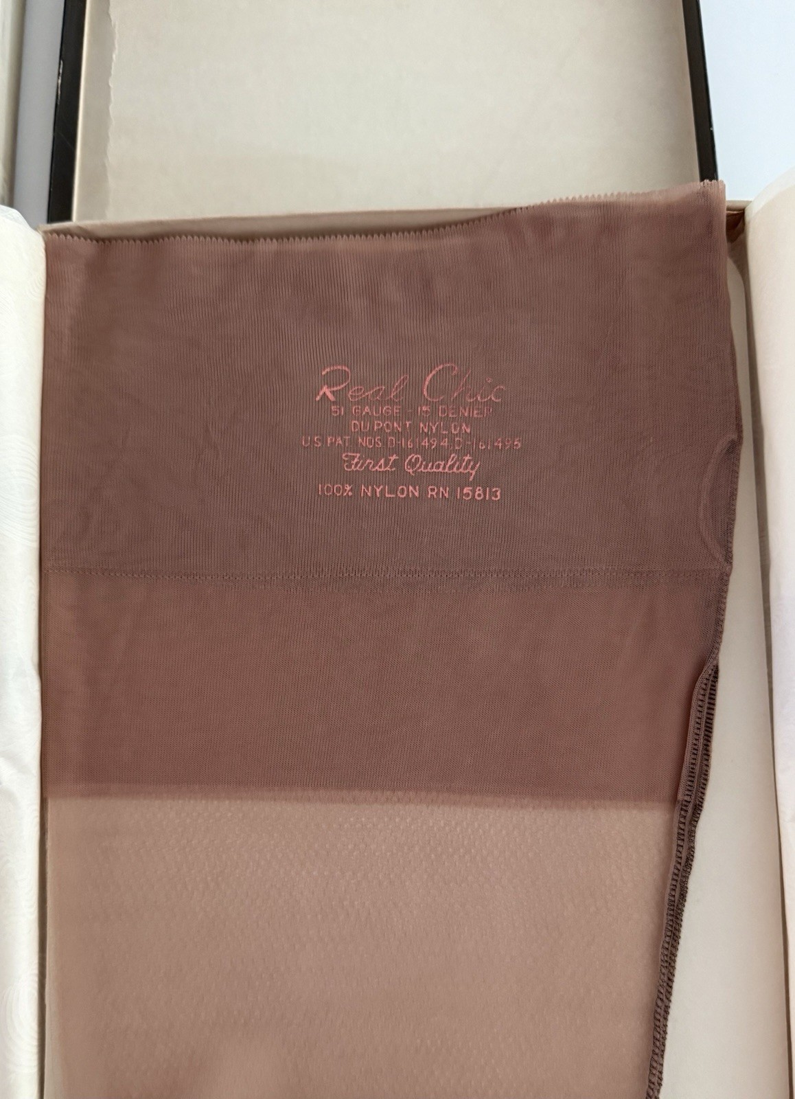 Vintage Real Chic Seamed Mesh Stockings 3 Pairs In Box