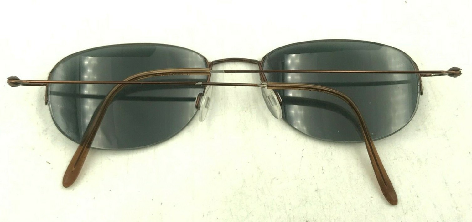 Vintage Rodenstock Bronze Titanium Oval Half-Rimmed Sunglasses Japan FRAMES ONLY