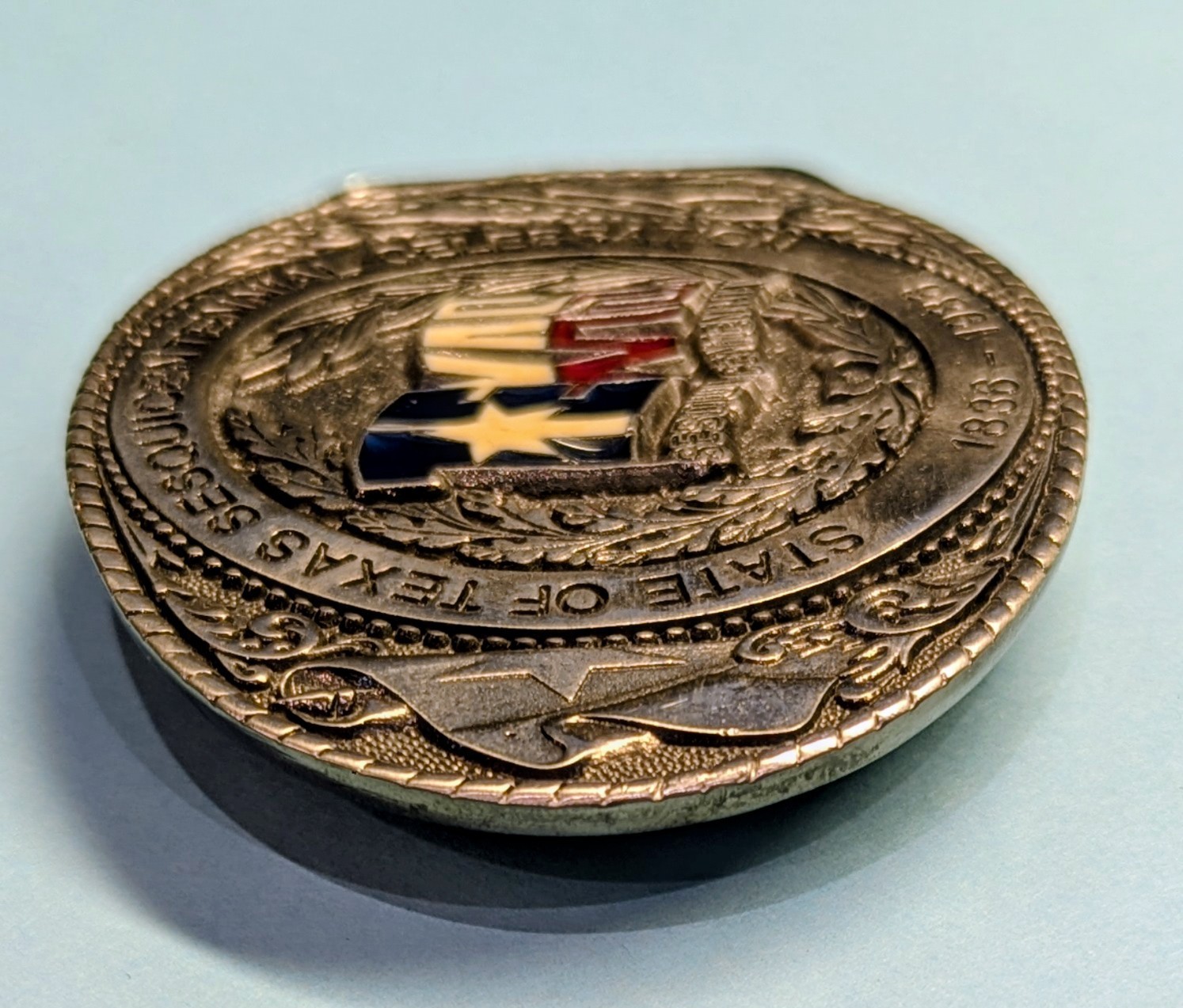 Texas Sesquicentennial 150 Years State Celebration Official Buckle Vintage TL&B