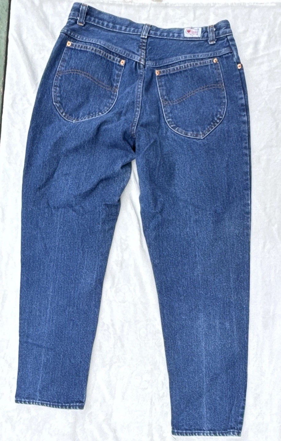 VTG Hovis Heartland Jeans Size 14 Petite 100% Cotton Blue Denim Made In USA