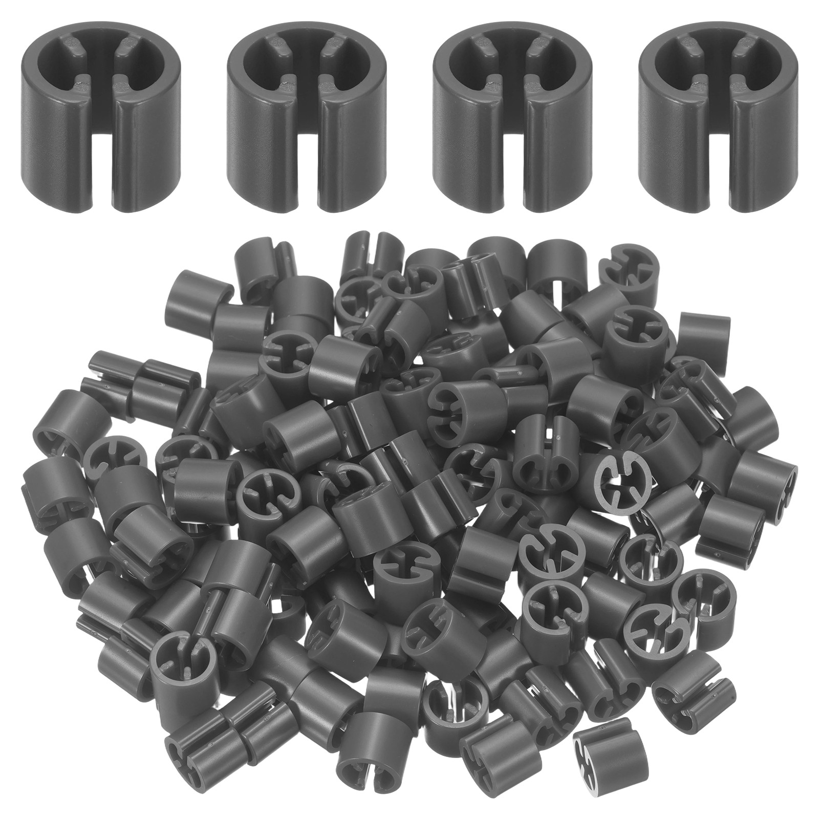 120Pcs Hanger Size Markers, Fit 3-5mm Rod Hanger Tags for Organization, Gray