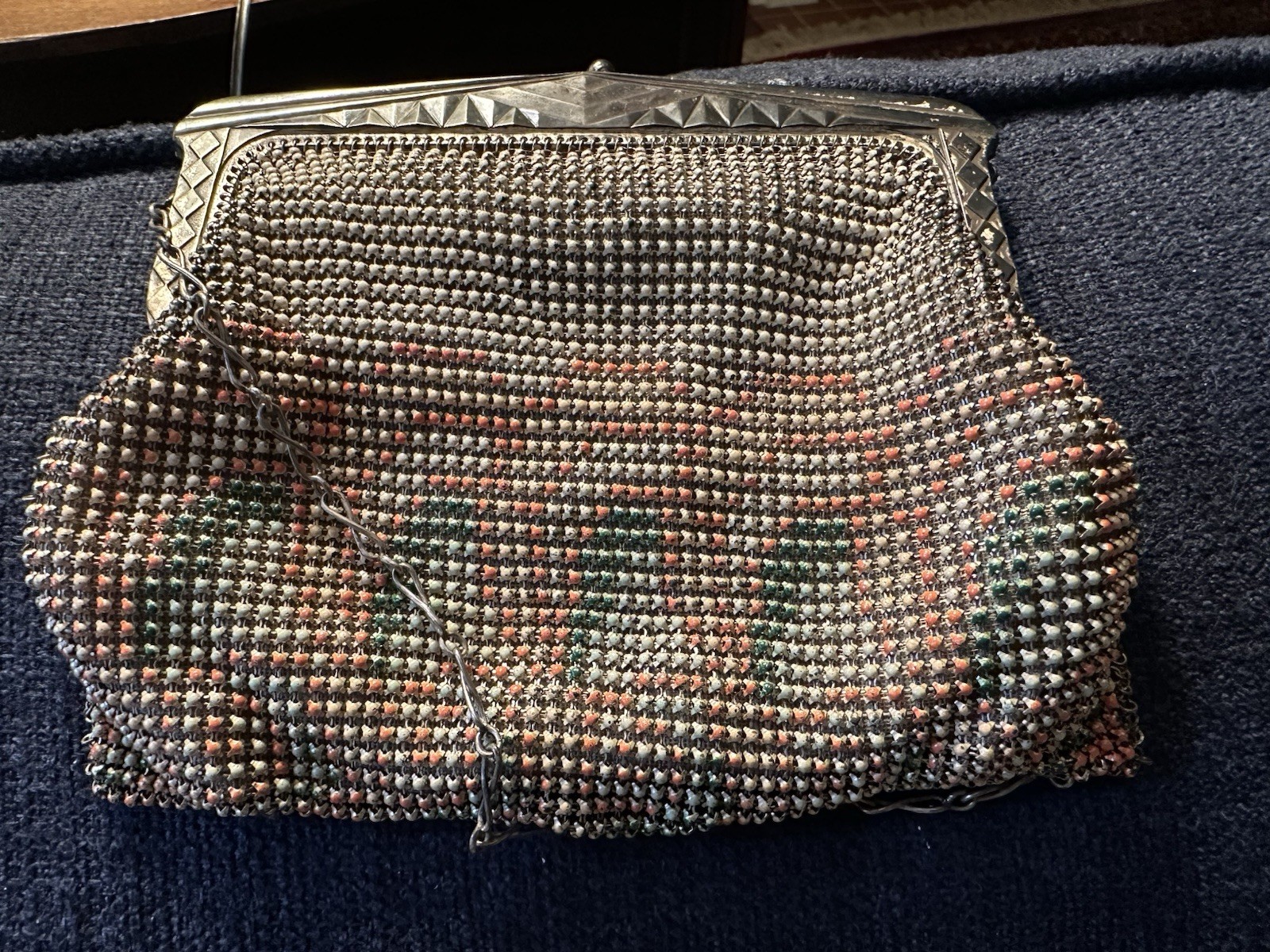 antique vintage whiting and davis mesh purse