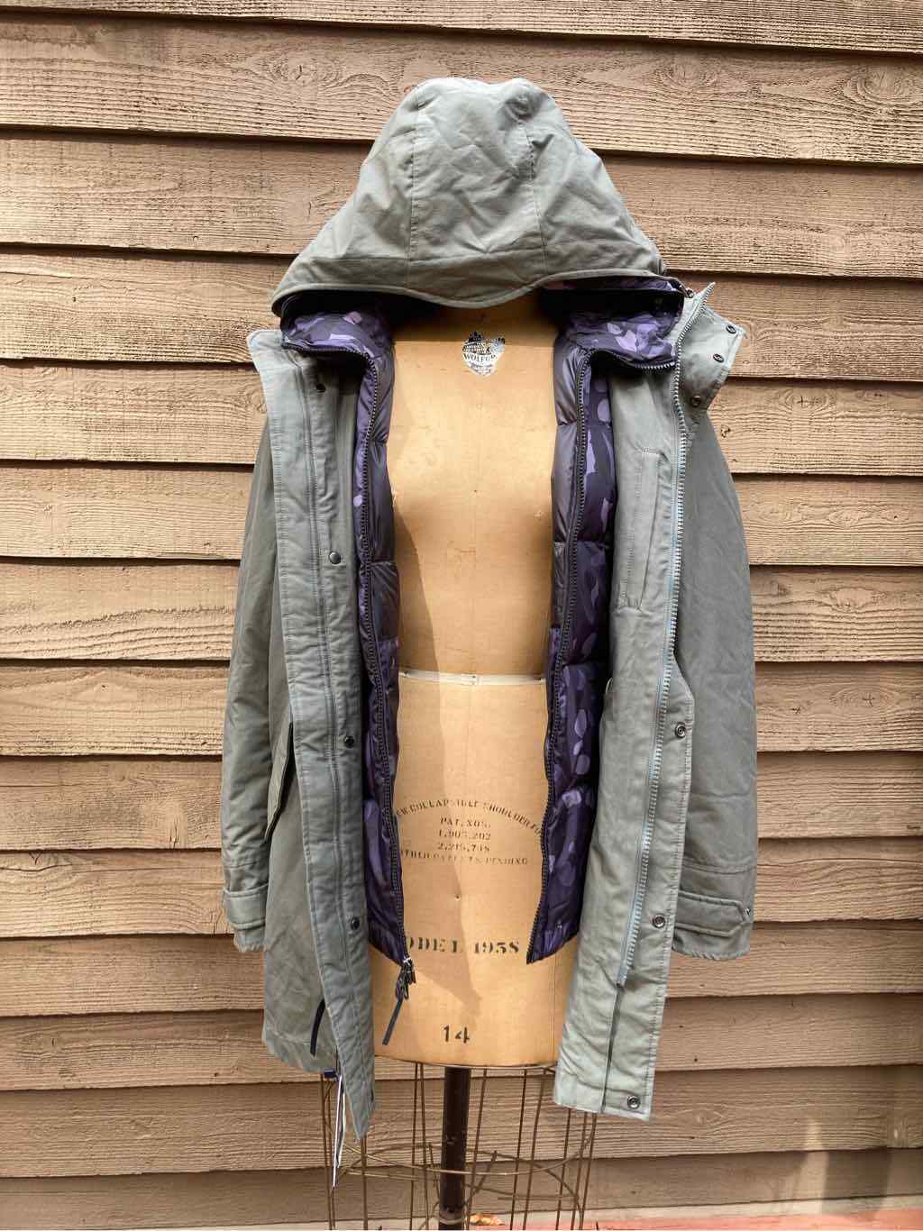 Woolrich John Rich Mens Mountian Parka Green Blue Cano Small NWT Msrp 1150
