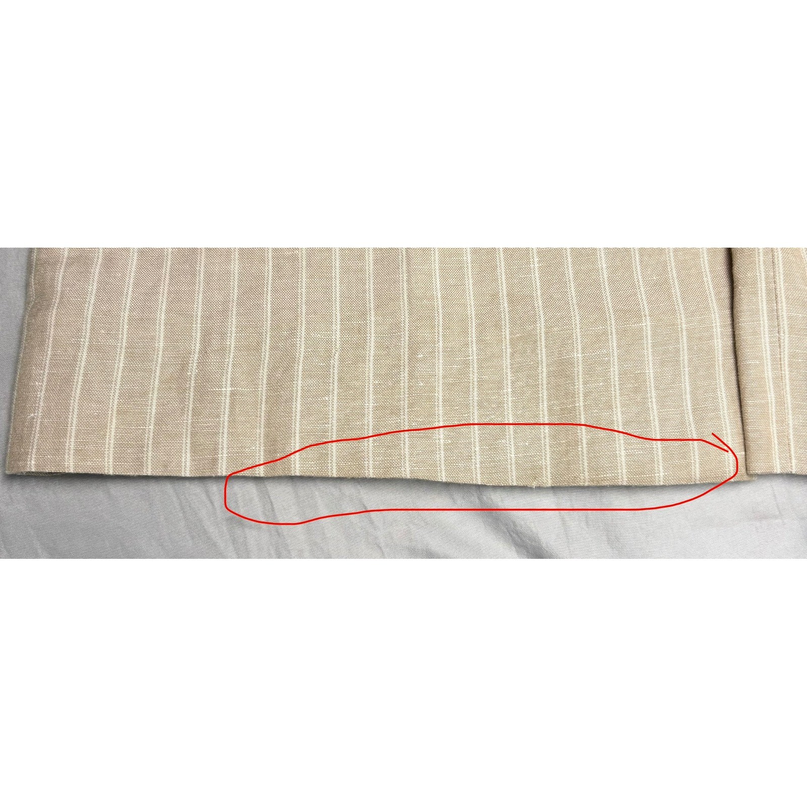 Christian Dior linen blend pants Mens 41×30 tan white striped