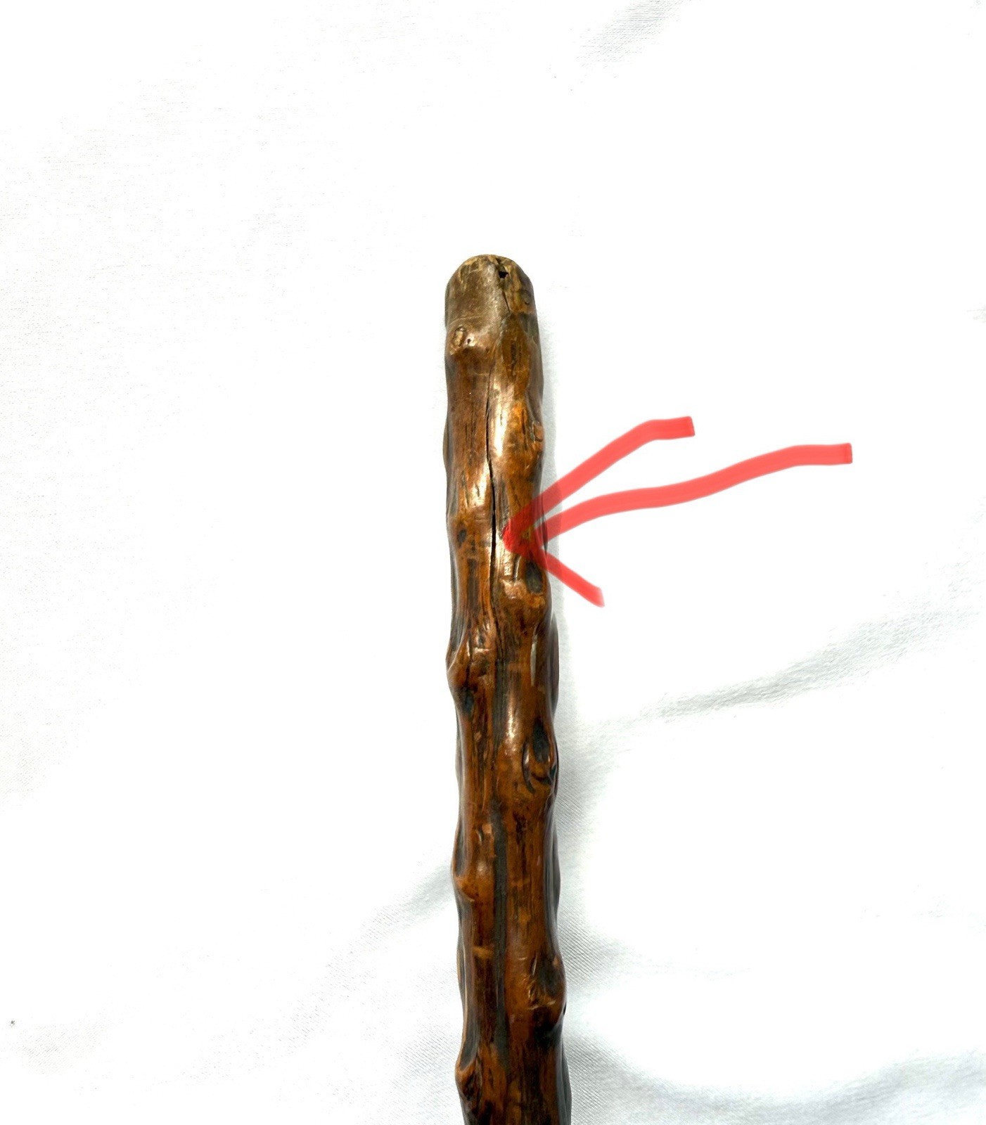 Natural Thornwood Dark Wooden Knotted 36” Walking Stick Cane Light Weight READ