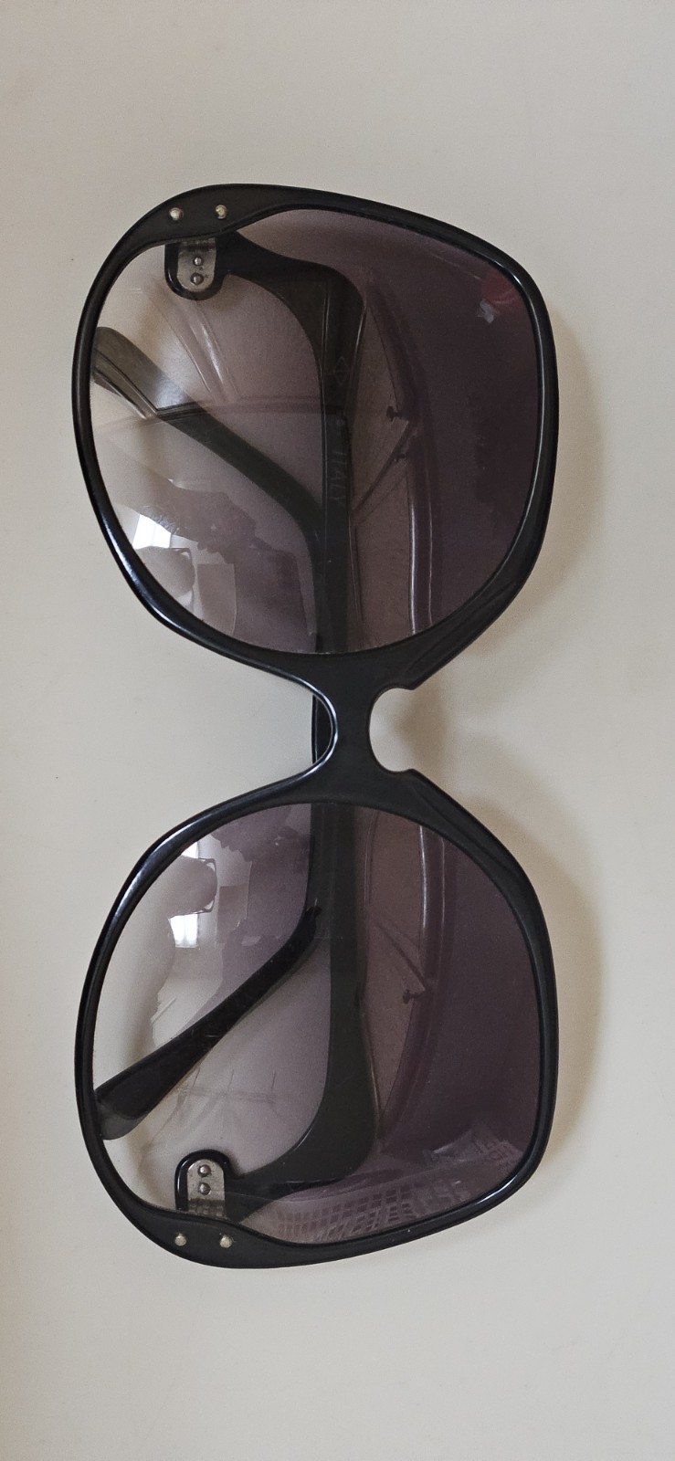 Vintage Oversized Sunglasses Butterfly Drop Arm Made in Italy