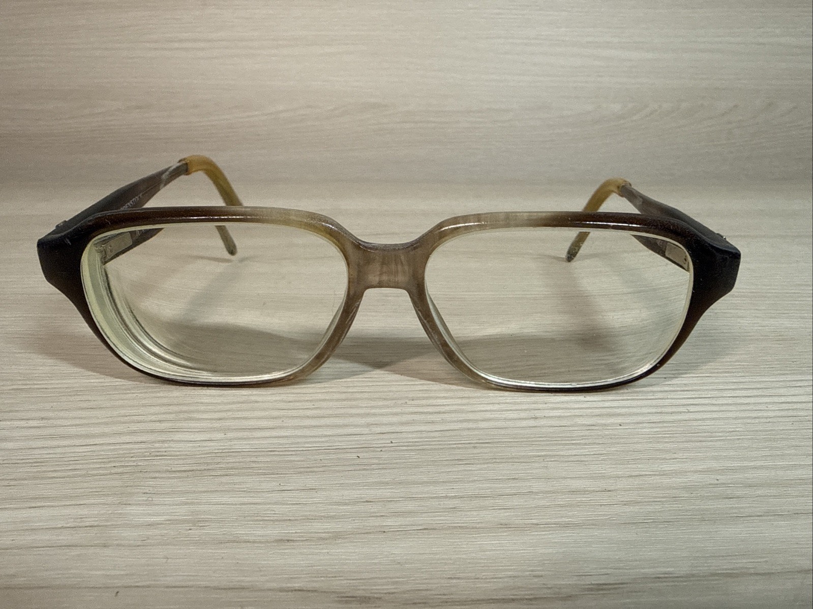 VTG Rodenstock Men Eyeglass Frames Only R5120 Brown Gold Tortoise Square 80s