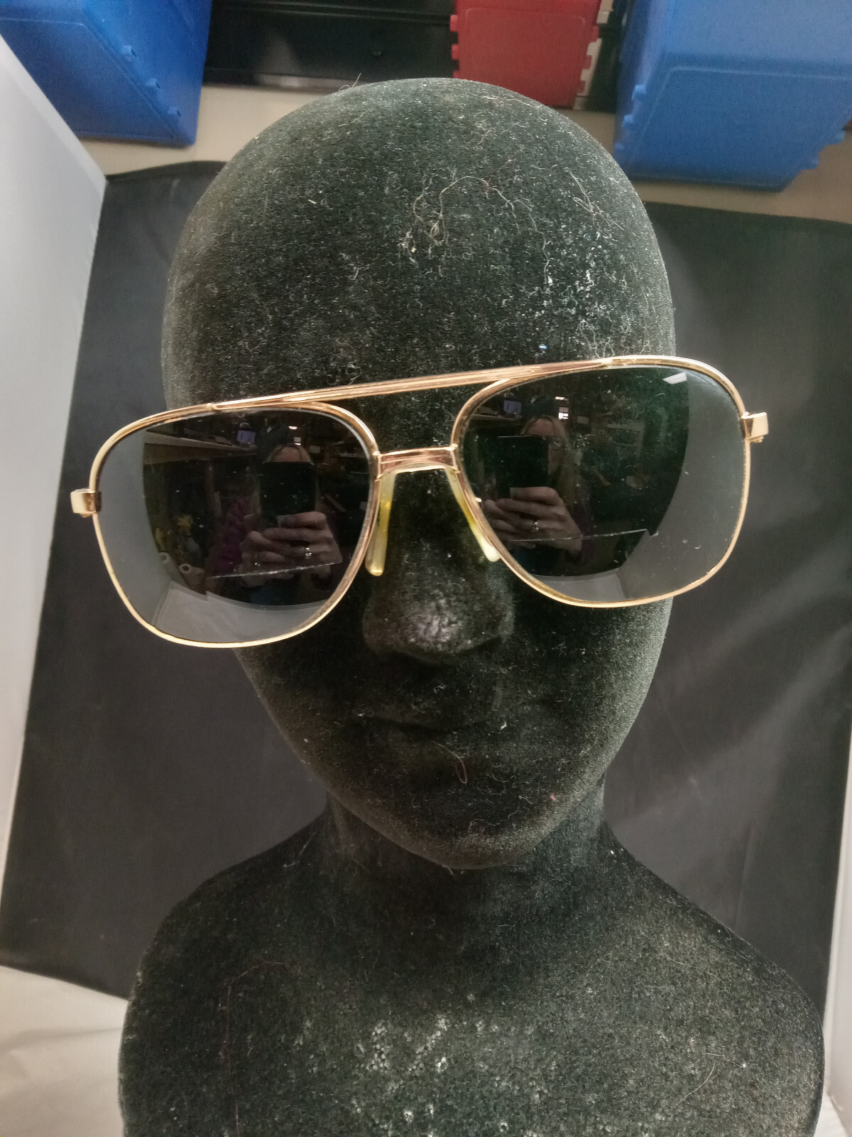 VINTAGE L’AMY Westport F 145mm CO21 PILOT SUNGLASSES & Lens FRANCE