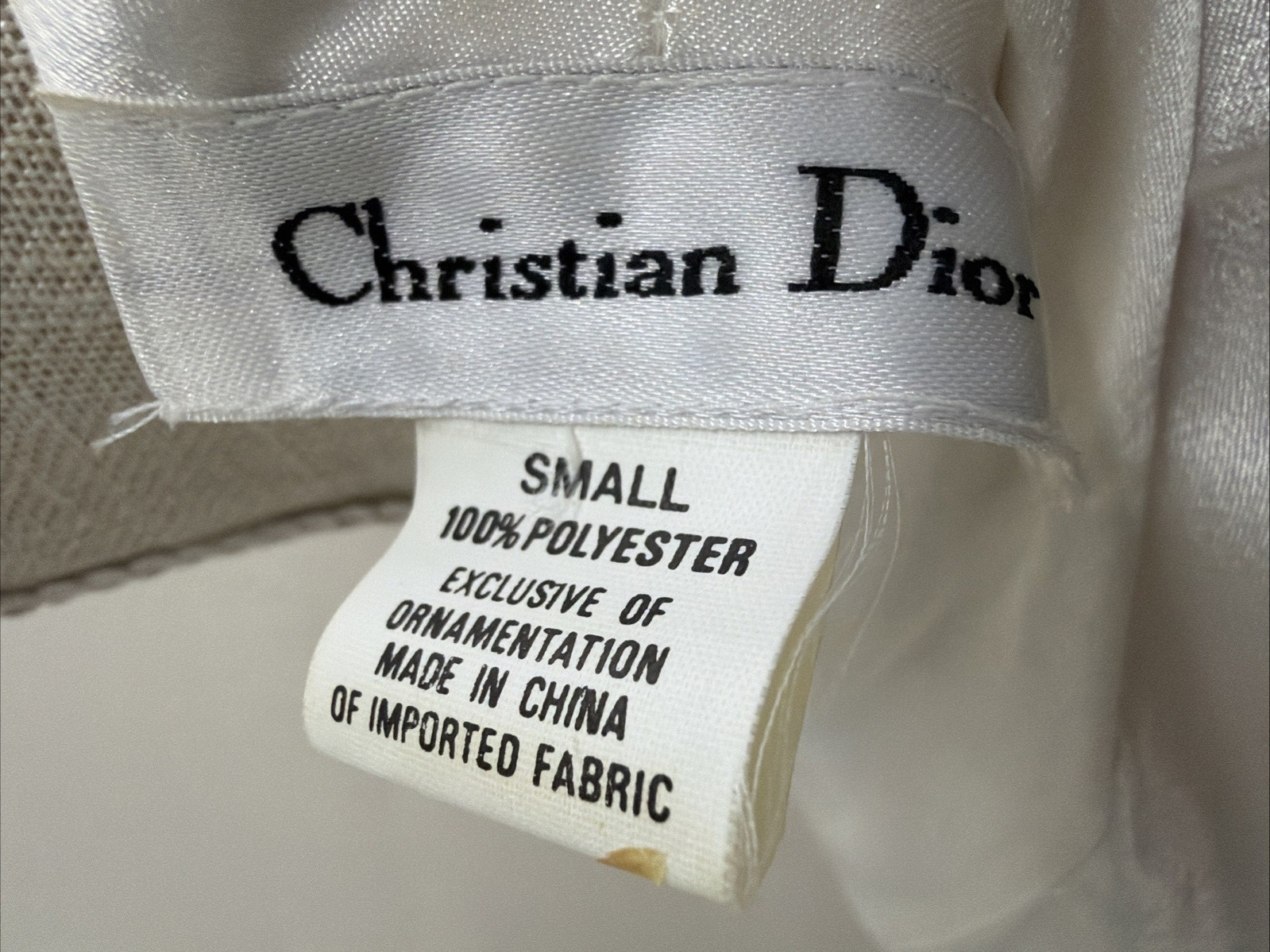 Christian Dior Vtg Maxi Nightgown Satin Slip Dress Small & Robe Small Ivory