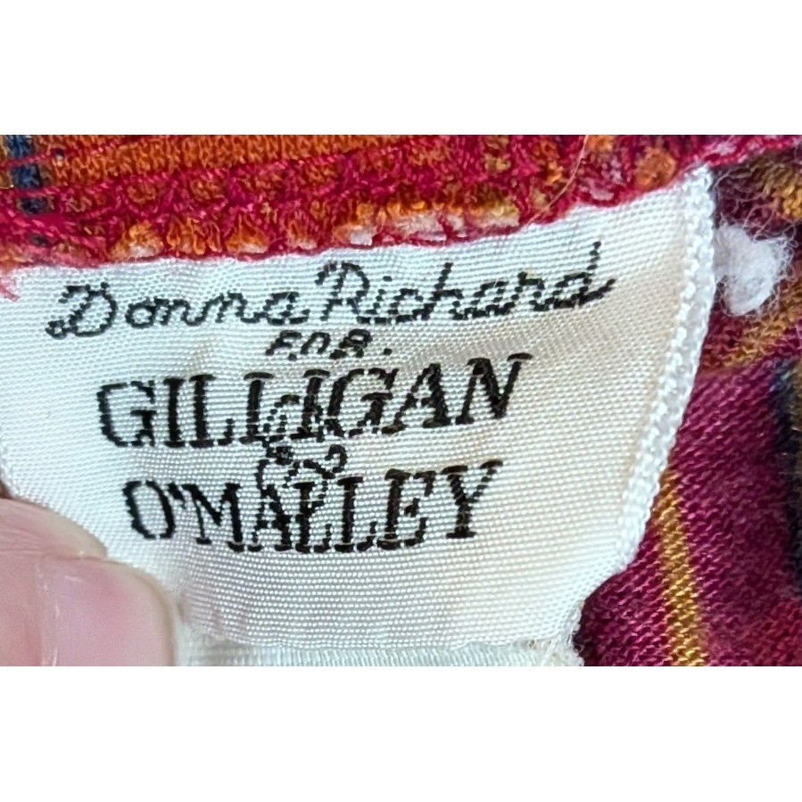 Donna Richard for Gilligan O’Malley Robe Womens Petite Multicolor VTG Striped