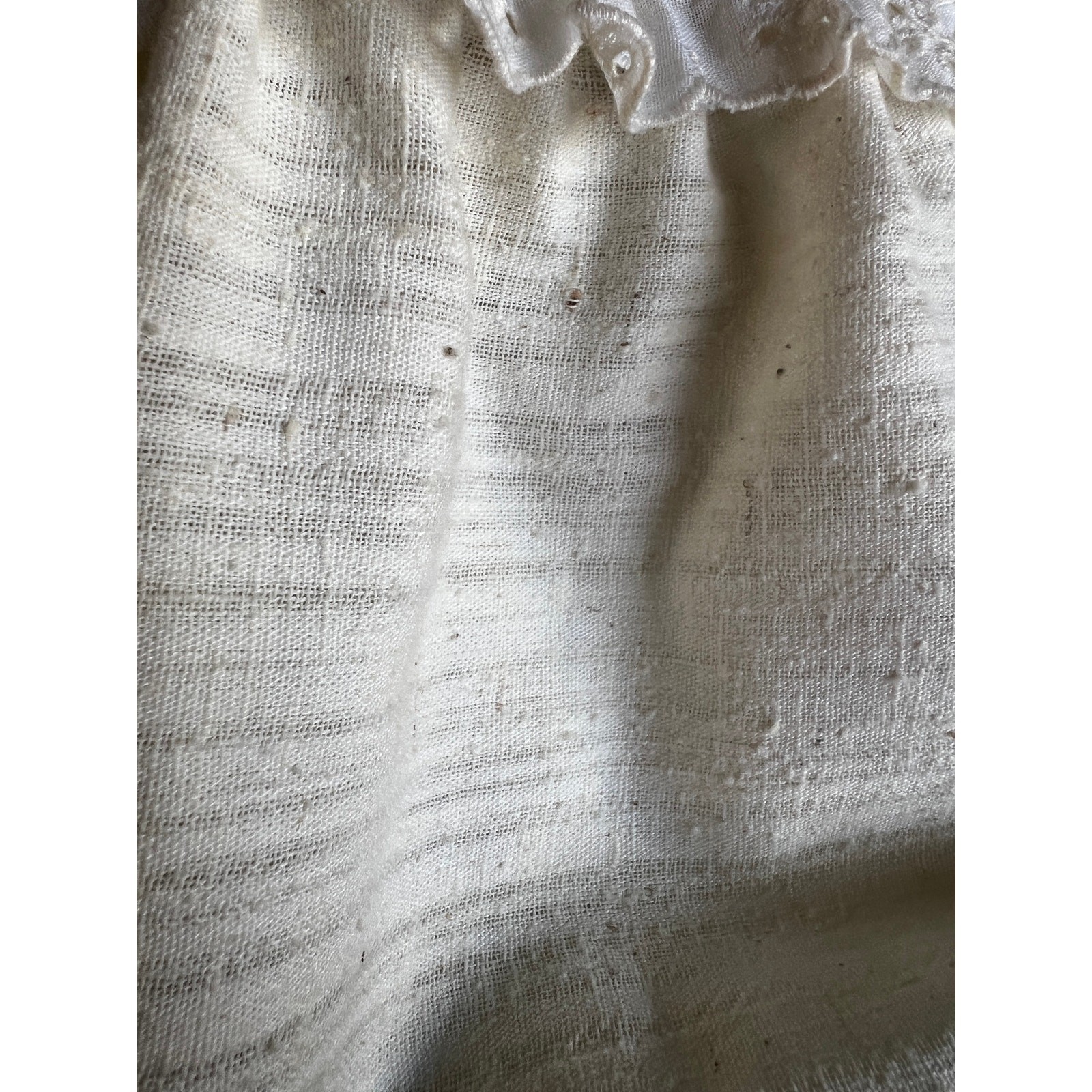 Vintage cotton linen hand sewn maxi dress prairie cottage core romantic wedding