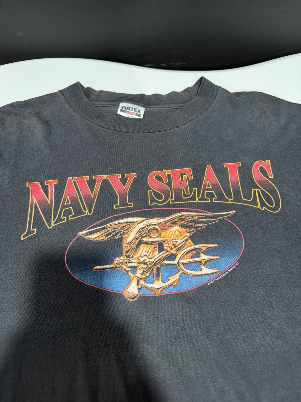 1997 Vintage Navy Seals Faded Grunge Punk Military Tee XL