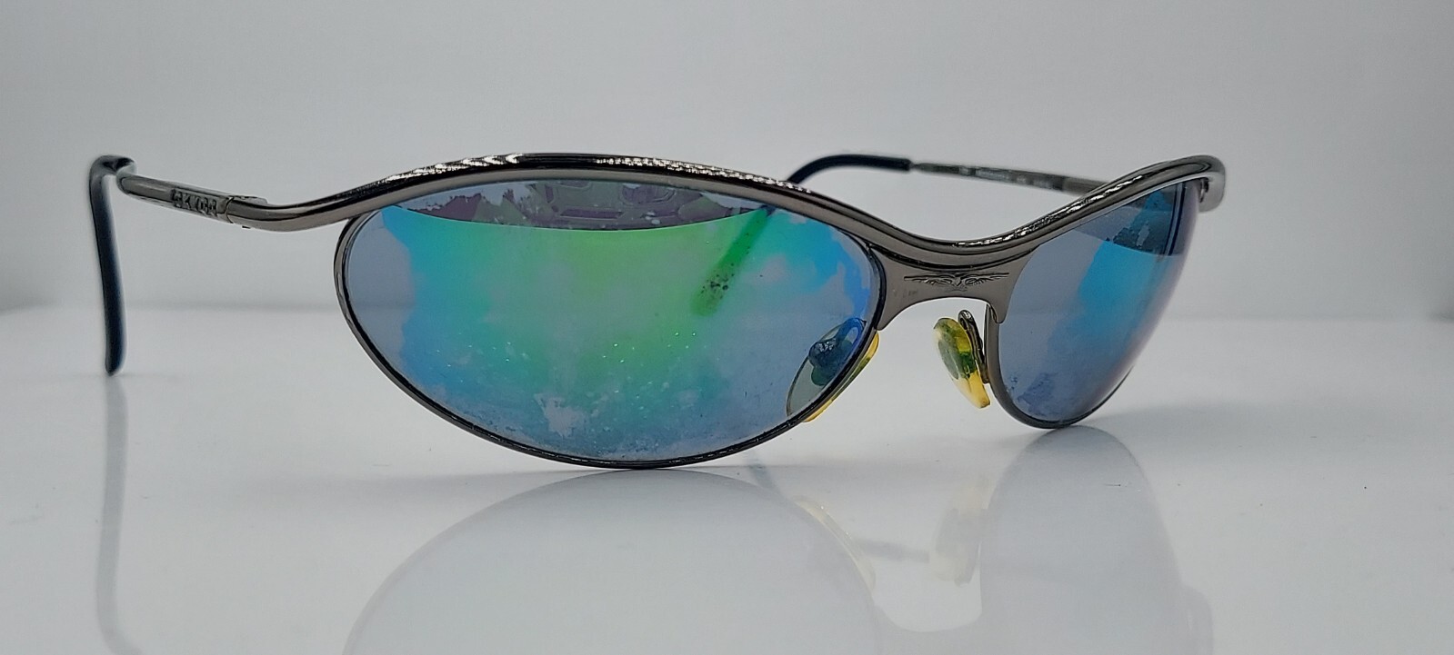 Vintage Oxyoo Mosquito Z Gunmetal Oval Metal Sunglasses Italy FRAMES ONLY