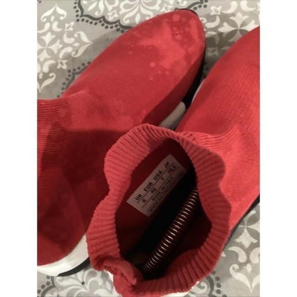Balenciaga New Recycled Speed 2.0 Low-Top Sneakers in Red/White/Black 40