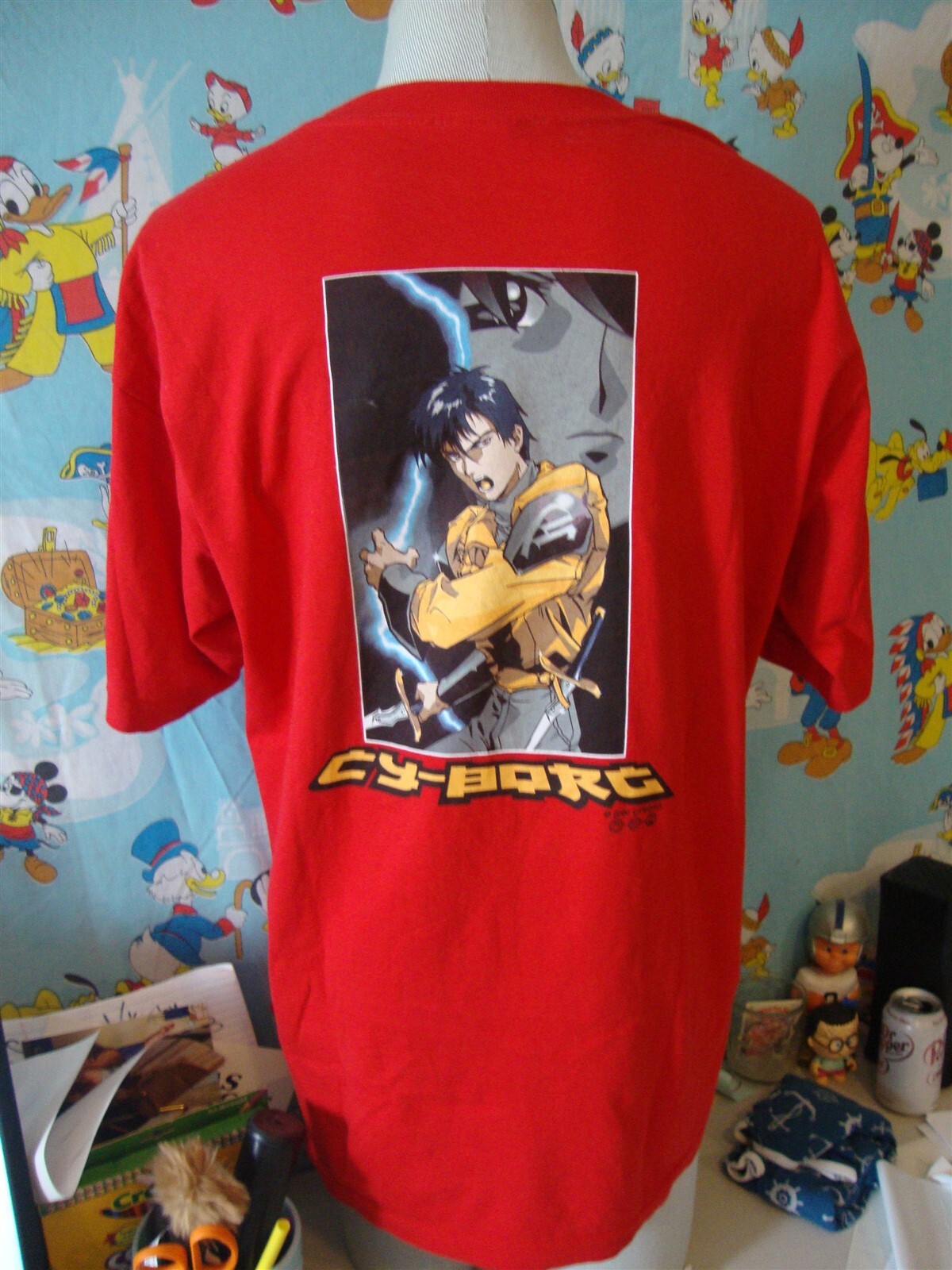 Vintage Cy-Borg Anime Japanese 2000 T Shirt Size XL