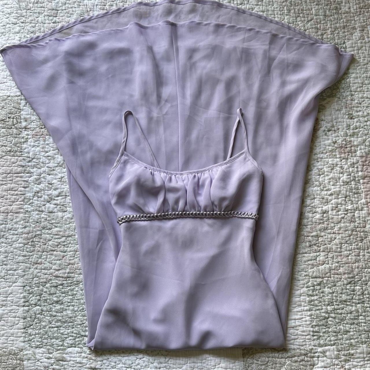 Lavender vintage Dollar 90s 2000s evening gown empire waist Size XS- View Flaws