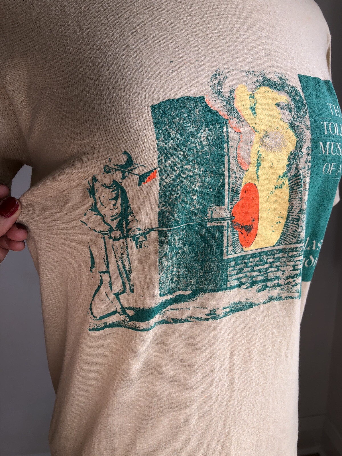 FABULOUS VTG JERZEES Toledo Museum Of Art Glass Studio Glass Blower T-shirt SZ S