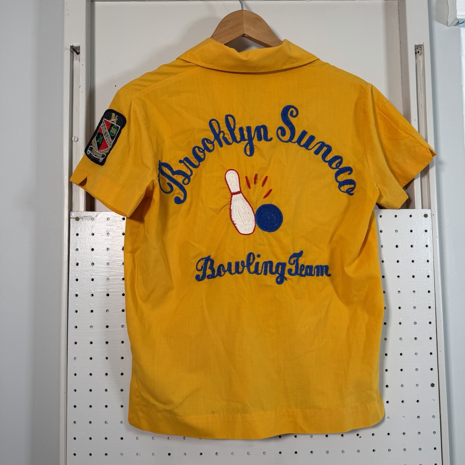 Vtg Brooklyn Sunoco Womens Bowling Shirt Sz Medium 60s 70s Chain Stitch 200 Club