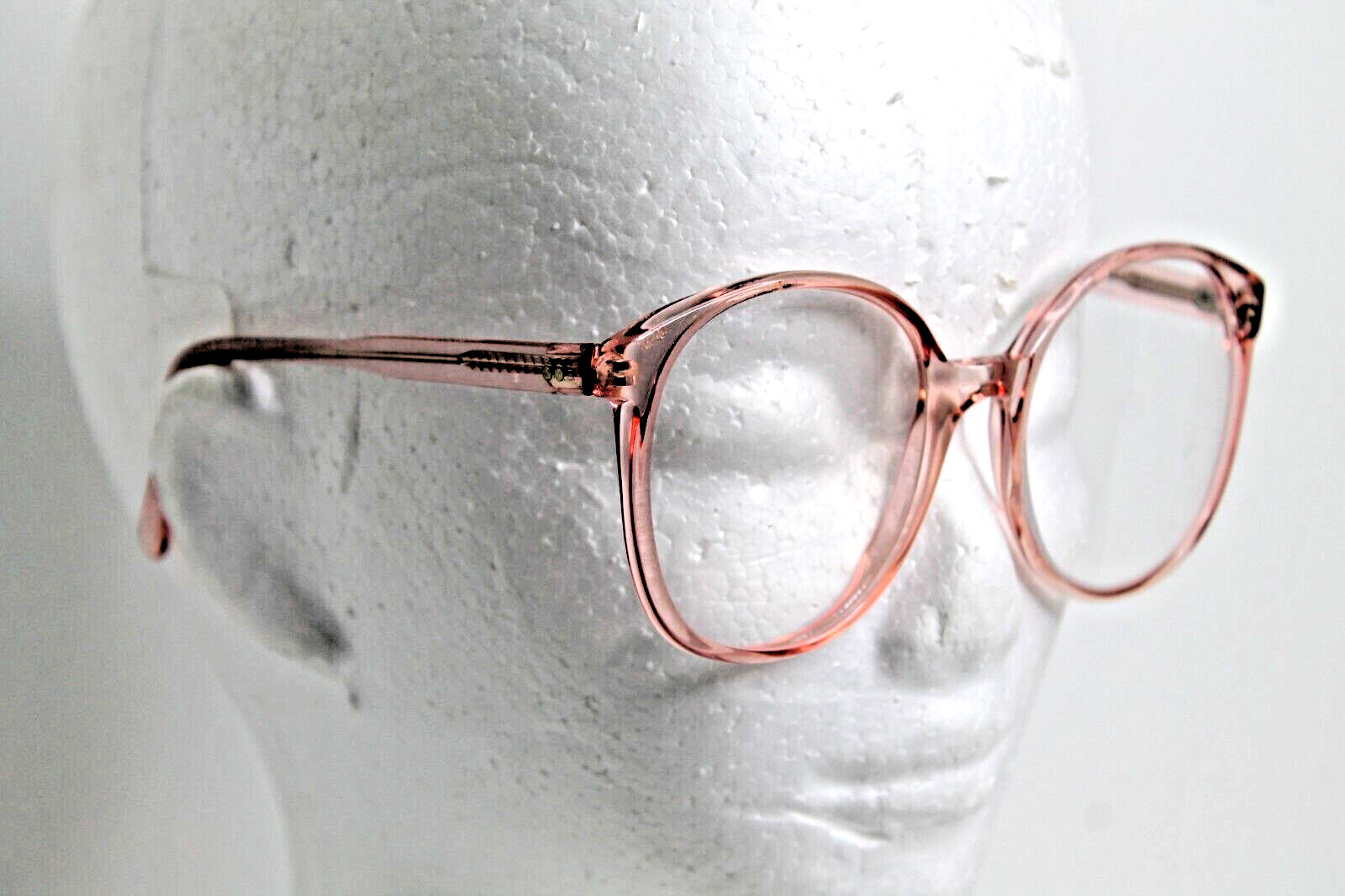 Vintage Parade #1032 Translucent Shiny Peach Pink 55/20 145mm Eyeglass Frames
