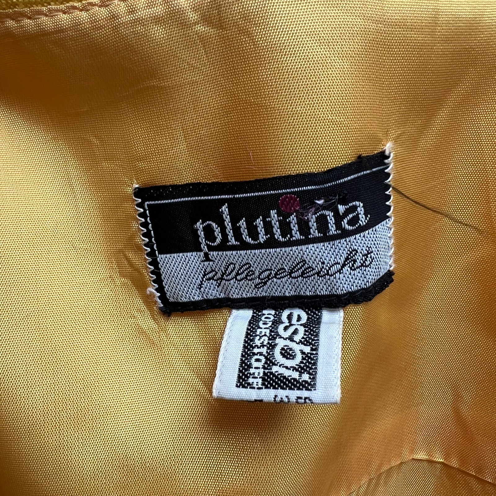 1970s Plus Size Yellow Mod Shirt Dress Button Front Pleated Aline Retro EU 46