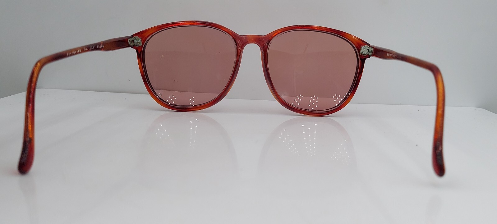 Vintage Mainstreet 229 Brown Oval Horn-Rimmed Sunglasses FRAMES ONLY