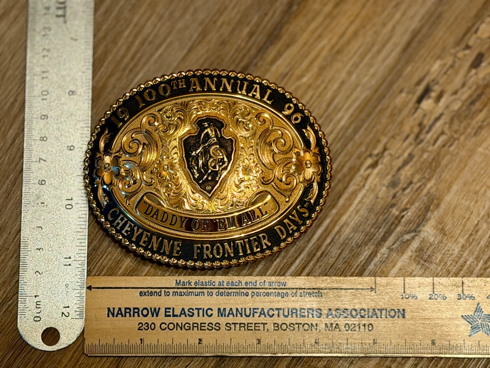 New Gist Cheyenne Frontier Days 100th Annual Buckle Bronze 1996 With Box