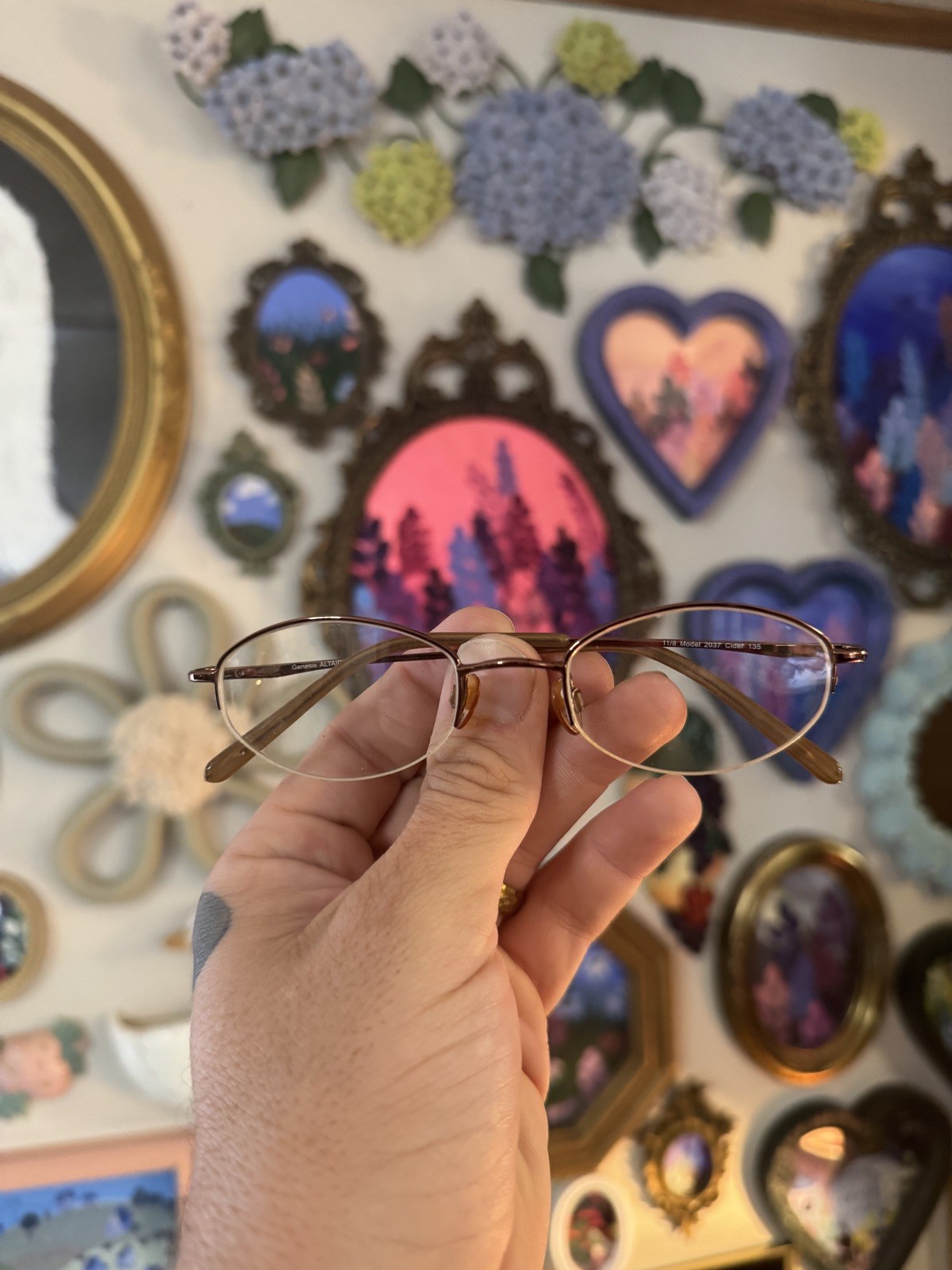 Altair Genesis 11/8 Model 2037 Cider 48-20-135mm Eyeglasses Great Condition