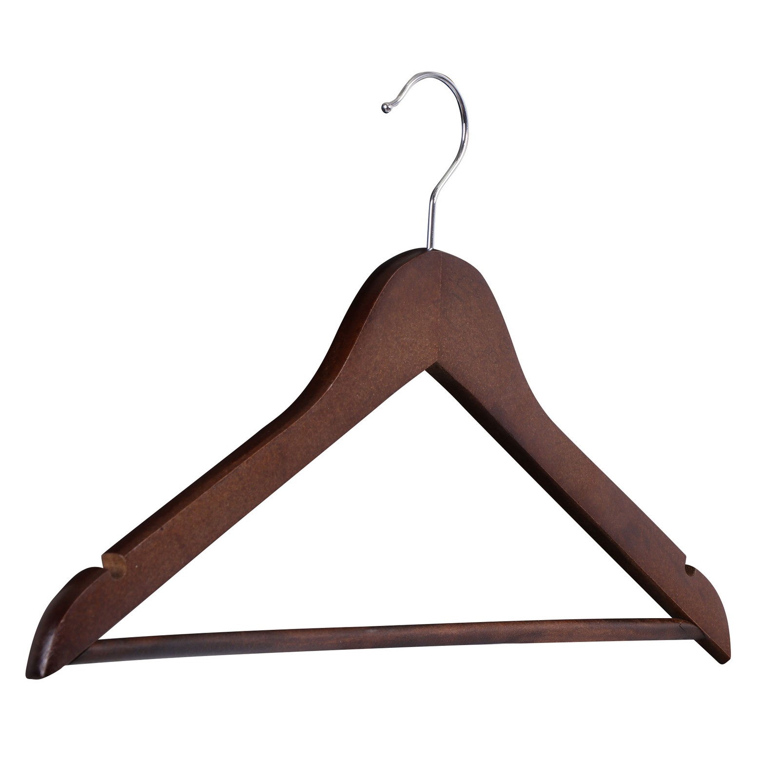Premium Wooden Hangers 50 Pack Durable Slim Coat Hanger w/360° Swivel Hook Brown