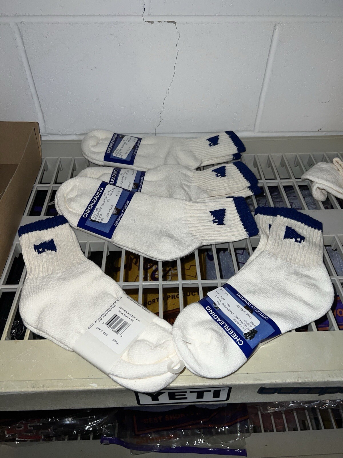 Vintage “hole in none” cheerleading socks Lot Of 5 Size 4-10