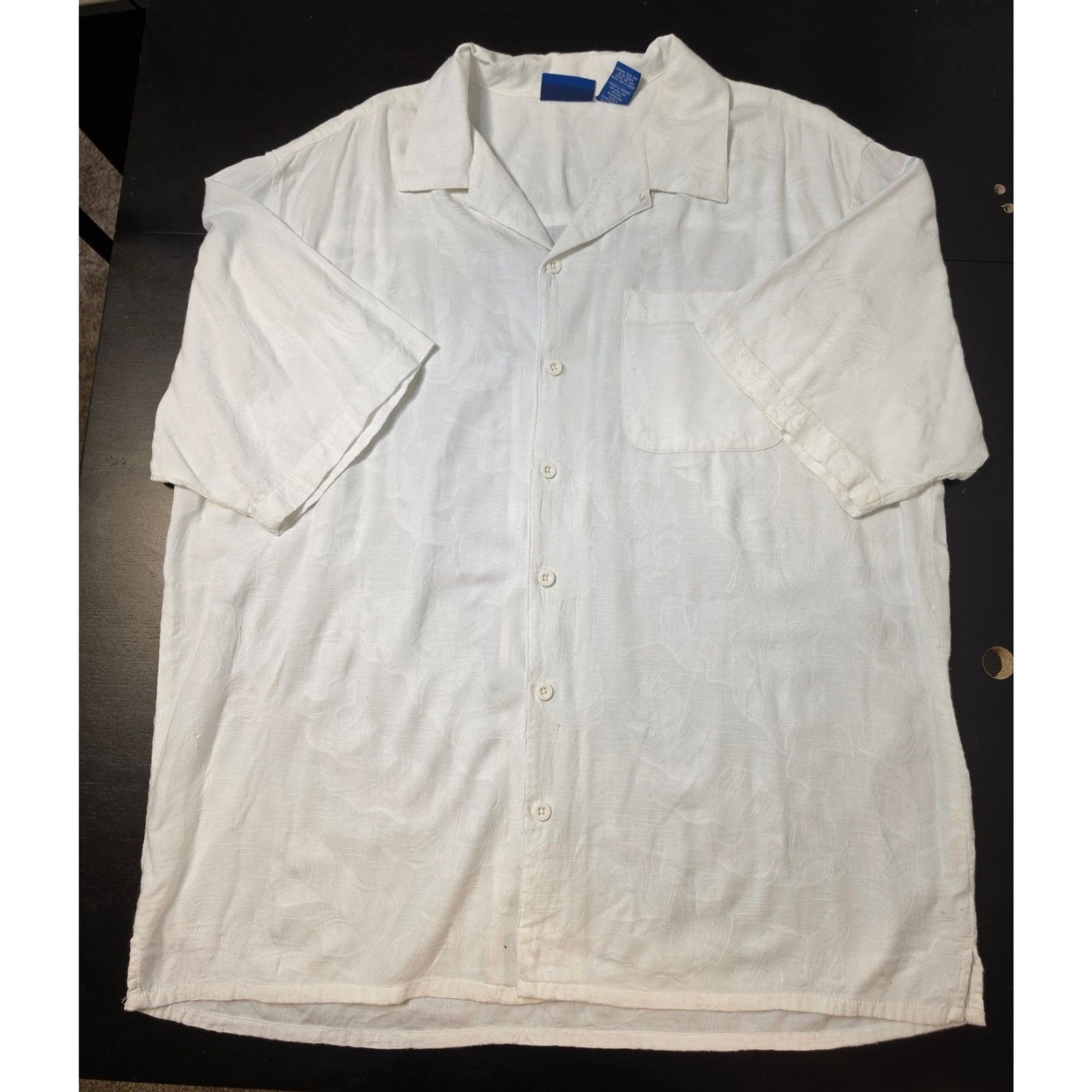 Vintage 90s/Y2K Men’s OP Ocean Pacific White Camp Shirt