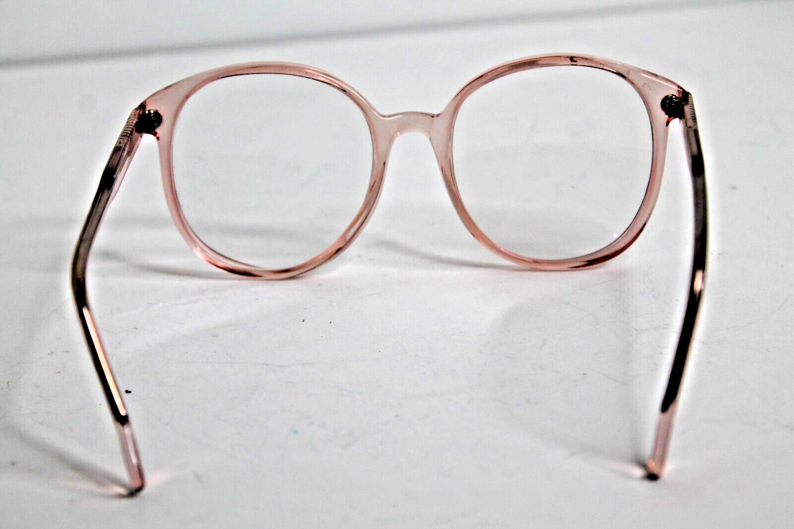 Vintage Parade #1032 Translucent Shiny Peach Pink 55/20 145mm Eyeglass Frames