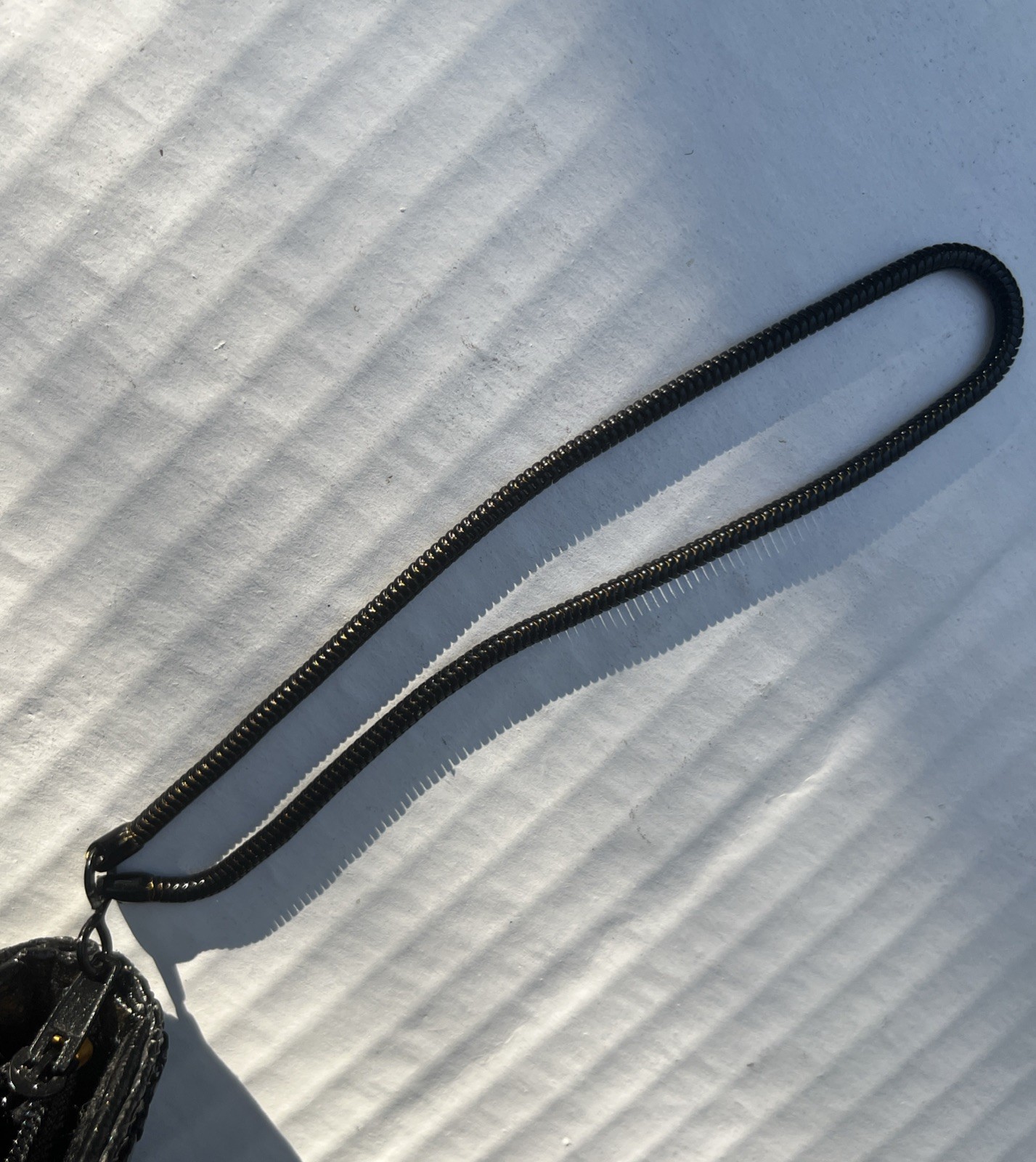 Vintage Another Y&S Original Black Metal Mesh Evening Bag Clutch 1970’s