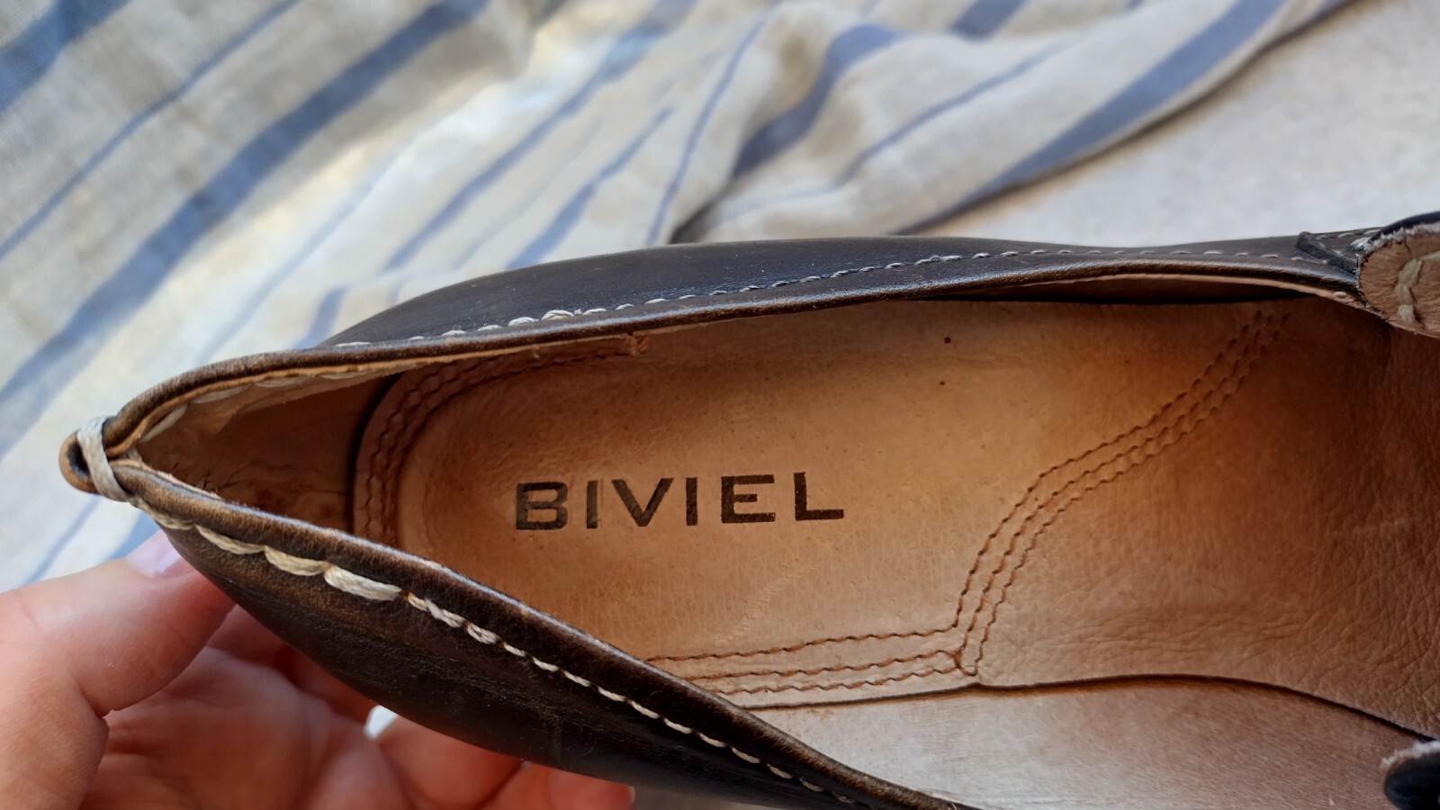 Beautiful vintage leather brown women’s shoes by BIVIEL, Balance Man, size 41